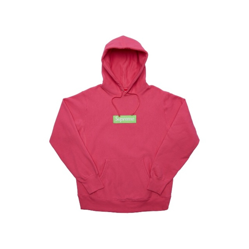 Supreme magenta box logo hoodie